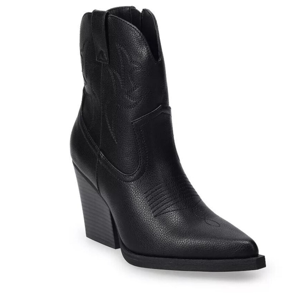 SO® Tapanga Short Western Women's Boot Black Size 8.5